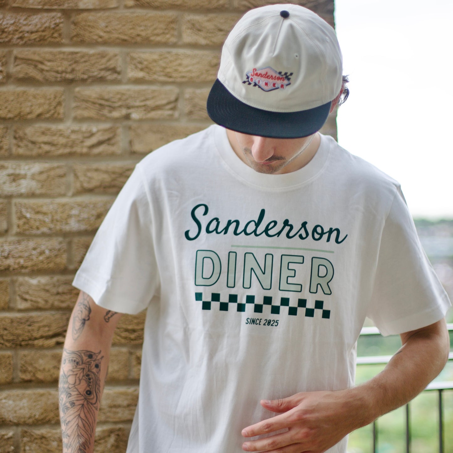 Sanderson Diner Cap - Black/White