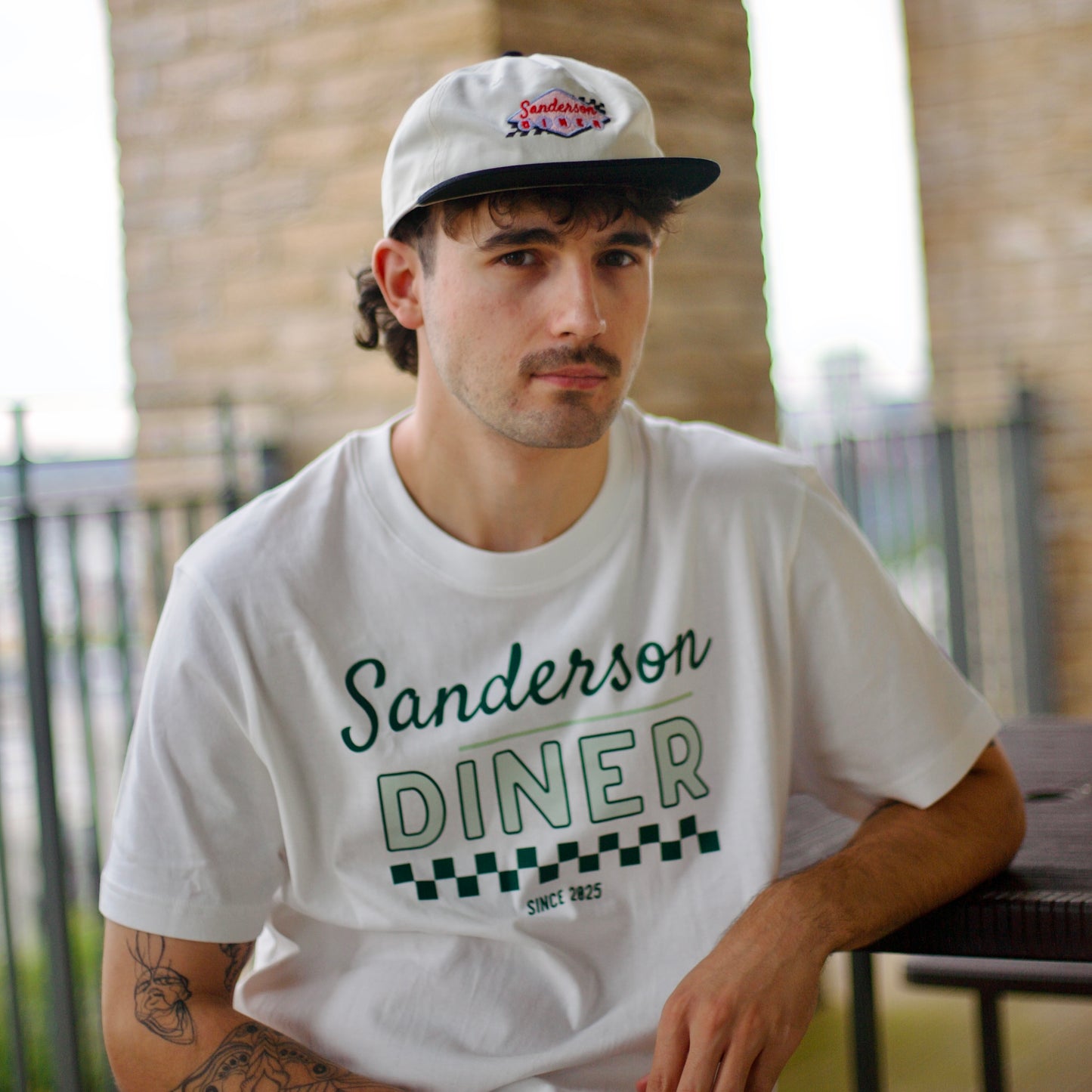 Sanderson Diner Cap - Black/White