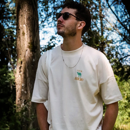 Club Jericho Camel Logo Organic T-Shirt - Natural Raw